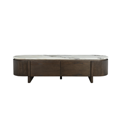 TV Stand – Ceramic Marble Effect & White Oak Veneer