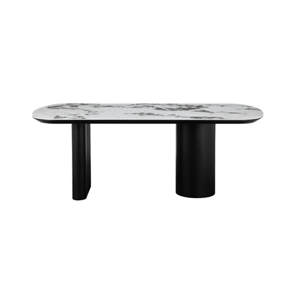 Dining Table 1990x990x750 - Black & White