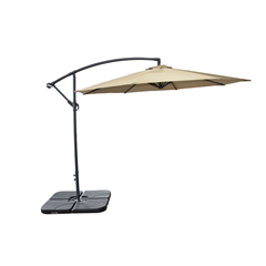 Hanging Umbrella 3m Taupe with 100kg Base