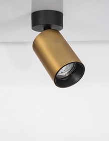 GU10 Ceiling Light Black & Satin Gold