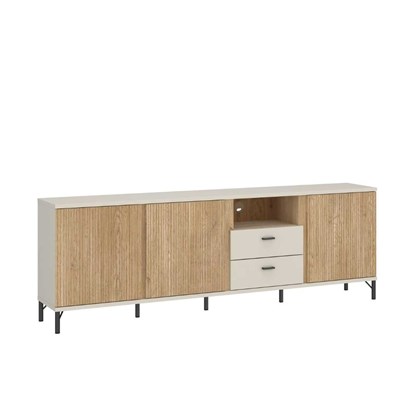TV Unit 3 Doors 2 Drawers – Cashmere & Cremona Oak