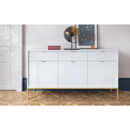 Sideboard 3 Doors 3 Drawers – White