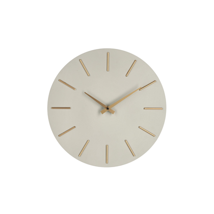 Timeline taupe wall clock d40