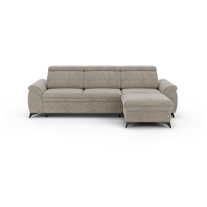 Sofa RH with Adjustable Headrests & Storage -  Grey
