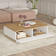 Coffee Table Atlantic in Pine And White