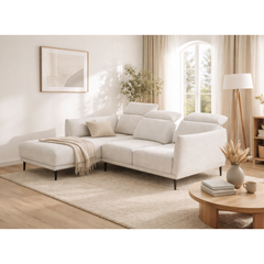 Sofa 3-Seater + Chaise Longue Left – Light Stone Grey