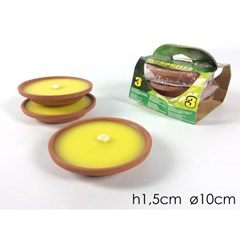 Candle Set Of 3 Terracotta Lemongrass