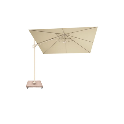 Set T² Premium Parasol 300x300 Sandstone Champagne & Base 90Kg Beige Granite