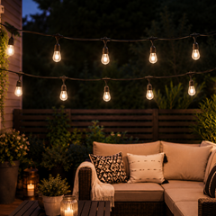 String Light with 15 Holders 15m – Black