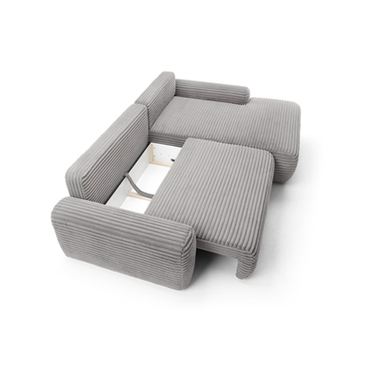 Corner Sofa Bed with Chaise Right 264cm – Grey