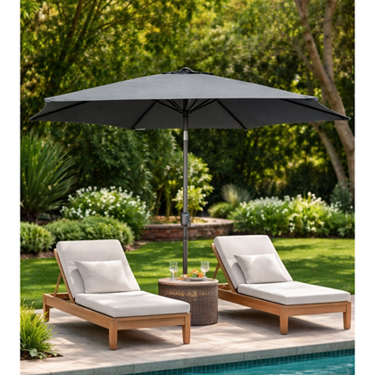 Garden Umbrella with Tilt 3M – Dark Grey