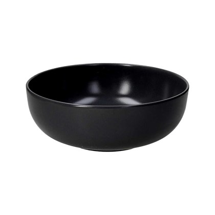 Salad Bowl 23 Cm Black Porcelain Stoneware