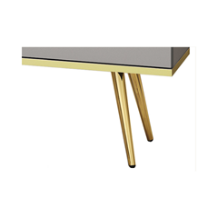 TV Unit – Grey with Gold Legs
