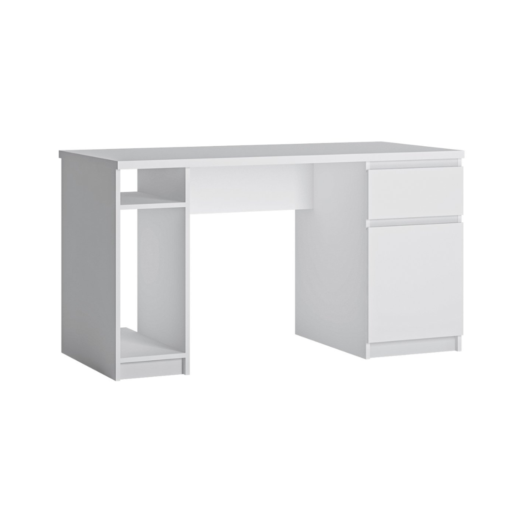 Desk 1 Door 1 Shelf – Alpine White
