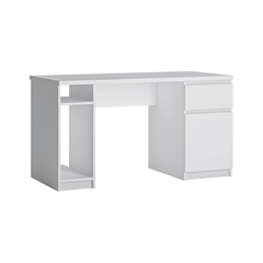 Desk 1 Door 1 Shelf – Alpine White