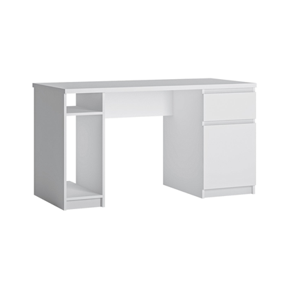 Desk 1 Door 1 Shelf – Alpine White