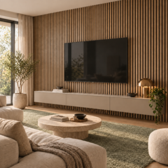 Acoustic Panel –  Light Smoked Natural Oak 60x280 cm