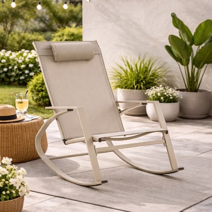 Outdoor Swing Armchair Taupe