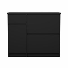 Naia Shoe Cabinet 2 Flap Doors Matt Black