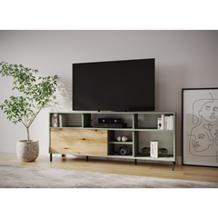 TV Unit Grey-Green PVC Oak Coast Evoke