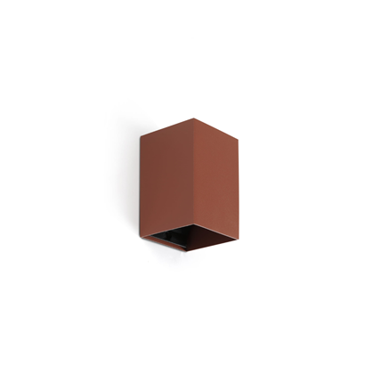 Lune Square Wall Light – Terracotta & Black