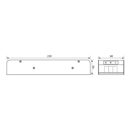 Professional Slim LED Driver PSD 250W - 240V out 24VDC