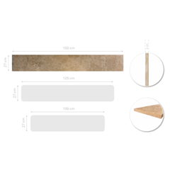 Sills Travertine 2cm CC Honed & Filled – 150x27cm