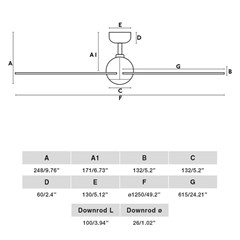 Ceiling Fan M - Black