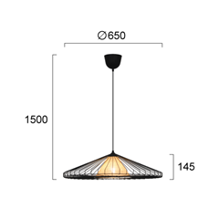 Minimalist Metal Pendant Light – E27 LED Socket