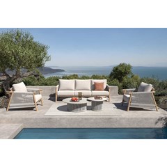 Garden Sofa Set Of 5 - White