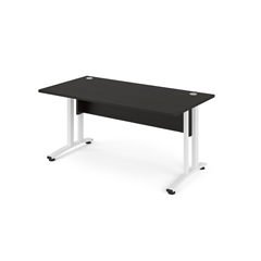 Desk with Panel Black and White End Legs