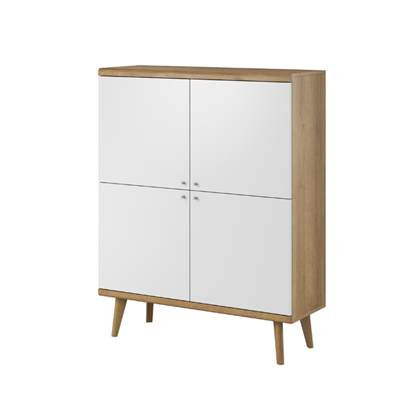 Sideboard 4 Doors 134 – Riviera Oak & White