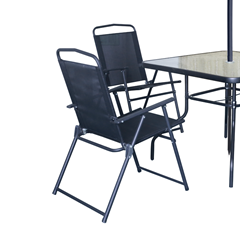 Garden Set with Umbrella - Dark Blue