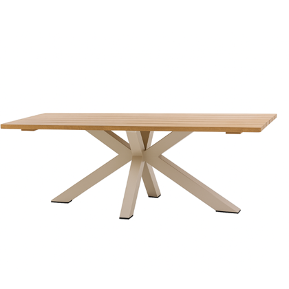 Aluminium Dining Table 220x102–Matt Camel