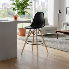 Bar Chair PP Wood - Black
