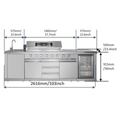 Outdoor Kitchen BBQ Stainless Steel