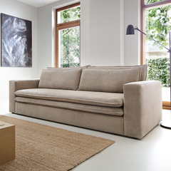 3-Seater Sofa Bed Slim – Beige