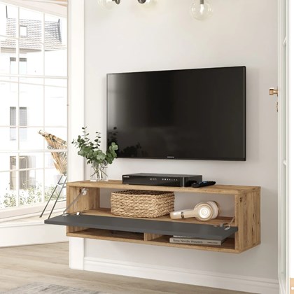 Hanging Tv Unit - Atlantic Pine & Anthracite