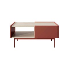 Coffee Table – Ceramic Red & Linea Oak