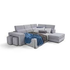 L-Shaped Sofa Bed 2-Seater With Corner Right - M12