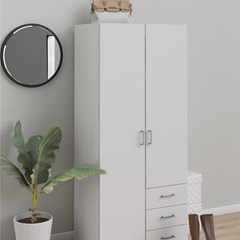 Space Wardrobe with 2 doors & 3 drawers  White