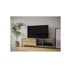 TV Unit Shelf – Grey-Green
