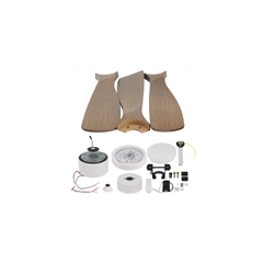 LED Ceiling Fan – White & Wood