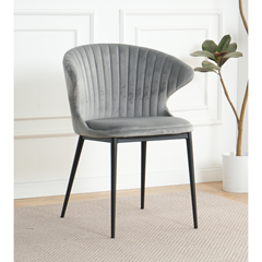 Velvet Dark Grey  Dining Chair