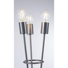 Silver Table Lamp 3Bulbs H45