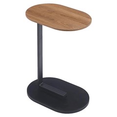 Coffee Table Natural Top with Black Legs