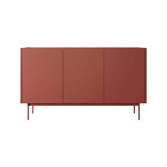 Sideboard 3 Doors – Ceramic Red & Linea Oak