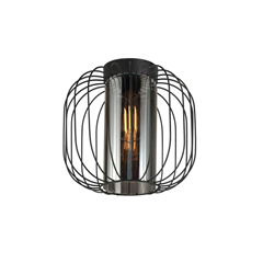Ceiling Fixture Wire E27 – Smoked Black