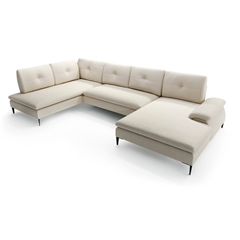 Corner Sofabed with Chaise Right 350cm – Light Beige