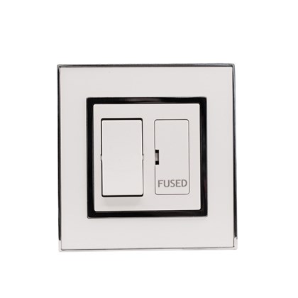 13AMP Switch Fused Spur White Mirror Frame